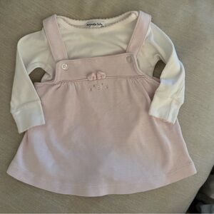 Kissy Kissy Embroidered Bunny Girls Pima Jumper Dress